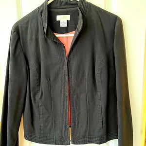 🍁 Anthropologie Sleeping on Snow Black Short Jacket. Size 14. 100% Cotton